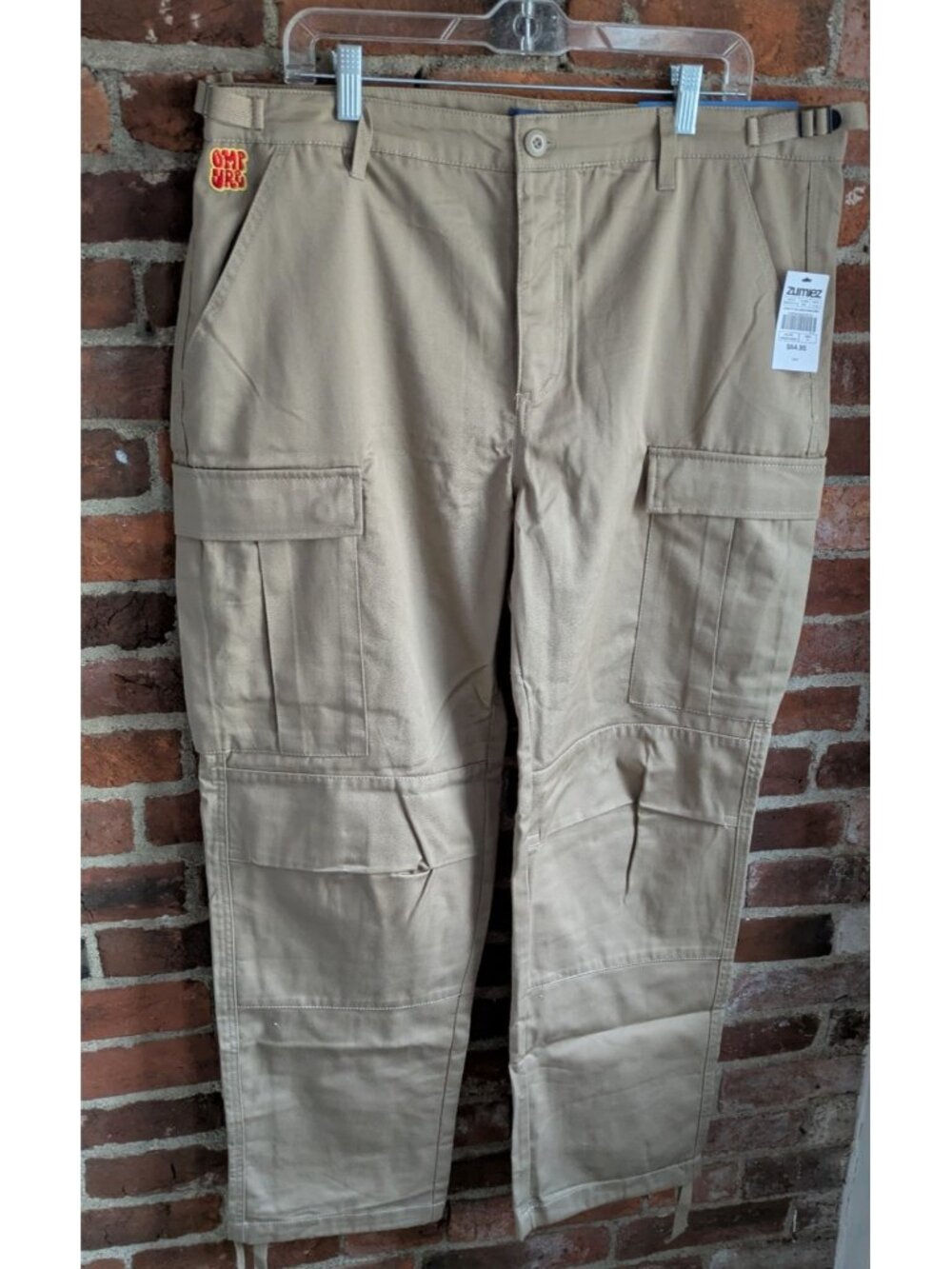 Empyre Men's Size 34 / 30 Khaki Pants New NWT Loose Fit SK8 Cargo Y2K Deadstock